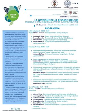 Convegno: La gestione delle risorse idriche