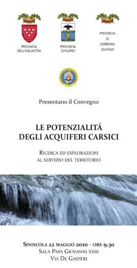 Convegno "Le potenzialità degli acquiferi carsici"