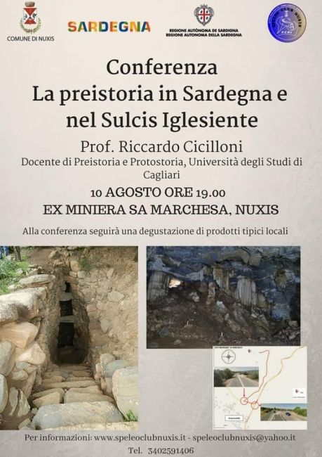Conferenza la preistoria in Sardegna e nel Sulcis-Iglesiente