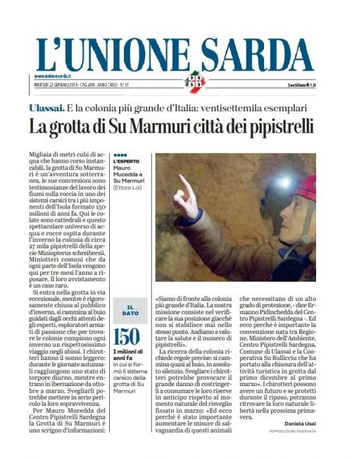La Grotta di Su Marmuri ospita la colonia di pipistrelli piÃ¹ grande d'Italia