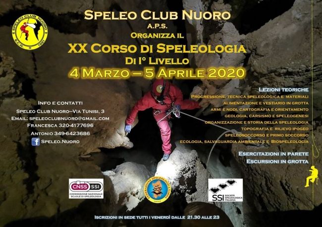 Speleo Club Nuoro - XX corso di speleologia di primo livello.