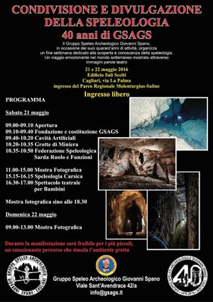 40 anni Gruppo Speleo Archeologico Giovanni Spano