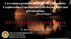 Unione Speleologica Caglairitana, XXVI corso di primo livello