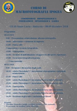 Corso macrofotografia ipogea