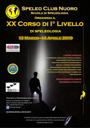 Speleo Club Nuoro - XX Corso di primo livello di speleologia