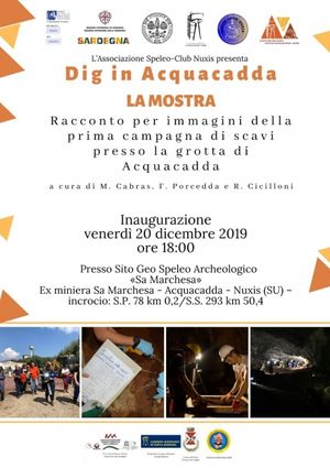 Mostra sulla prima campagna di scavo nella grotta di Acquacadda a Nuxis